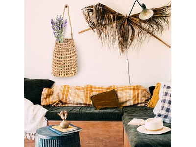 ボヘミアンウォールパニエホームデコデコレーションラウンドプレートアートドローイング