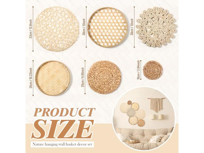 コースタルウォールデコホームラスティッククリアランスウィッカーデコレーションバンブー