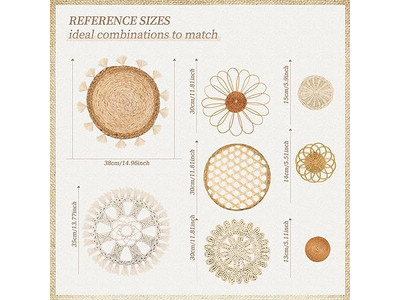 キッチン用ラウンドボーホーウォールバスケットデコ ファームハウス織り