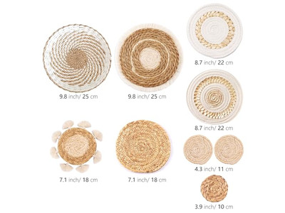 シーグラスバスケットウォールデコハンギングセット10バスケット13