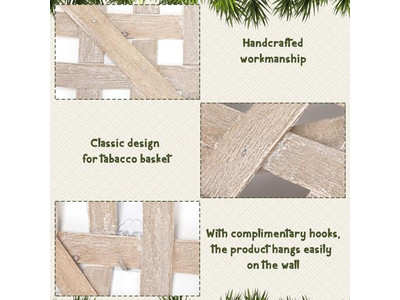 ラタンバスルームウォールデコシーグラスセット3レストランデコレーション