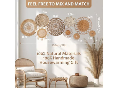 ラタンデコレーションウォールセット11バスケットデコカスタマイズパッケージング